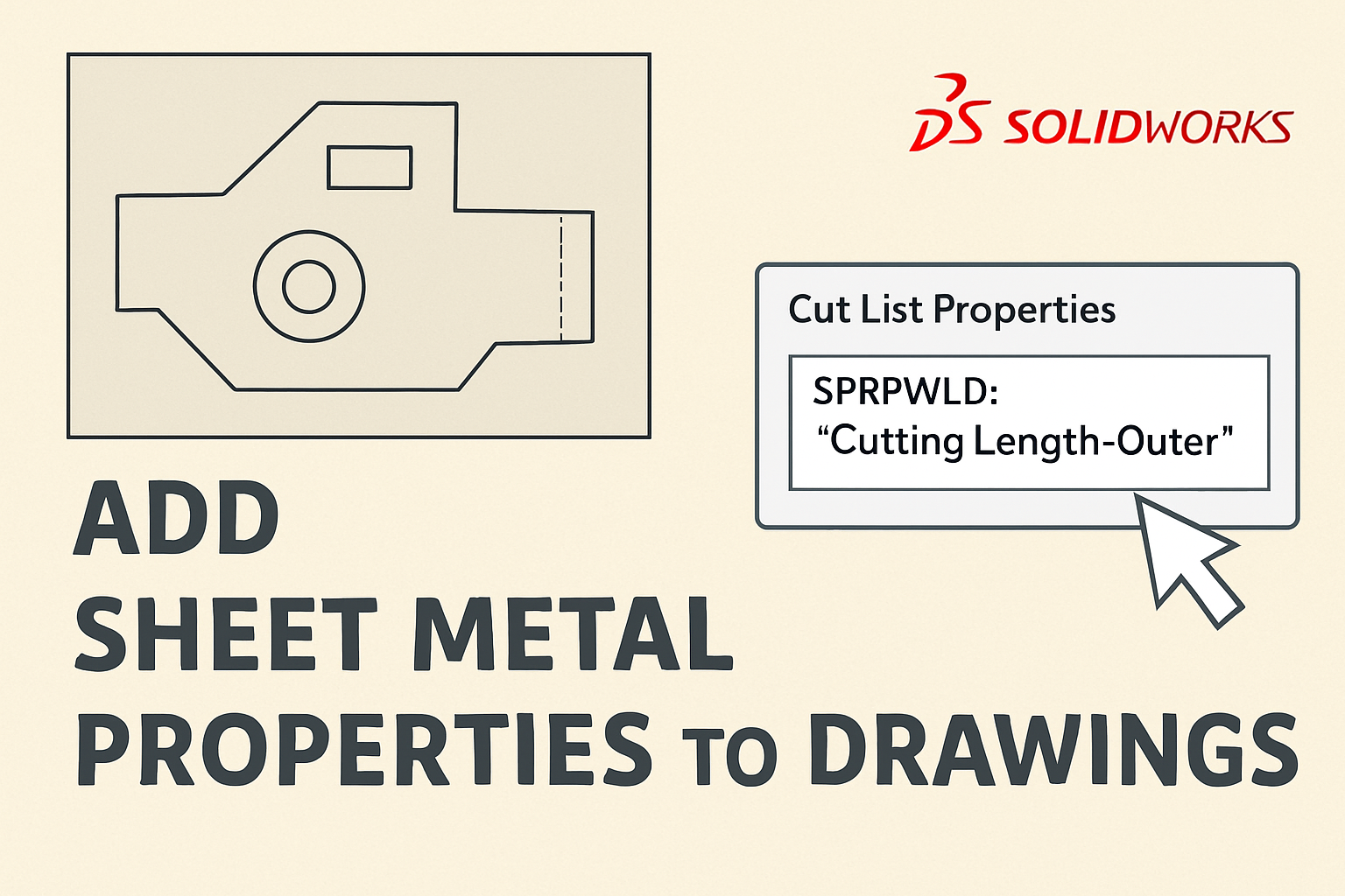 Blech-Eigenschaften in SOLIDWORKS-Zeichnungen hinzufügen