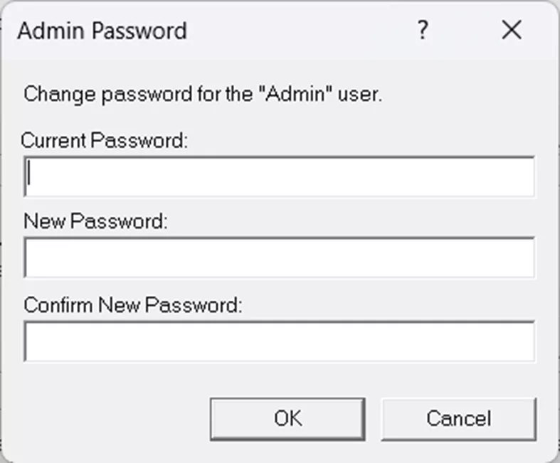 SOLIDWORKS PDM new password entry screen