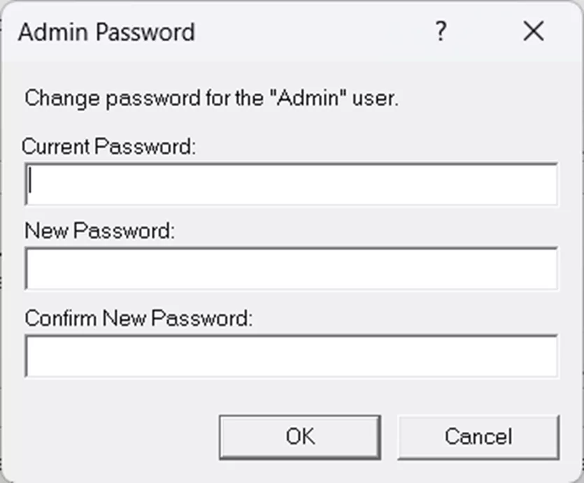 SOLIDWORKS PDM new password test screen