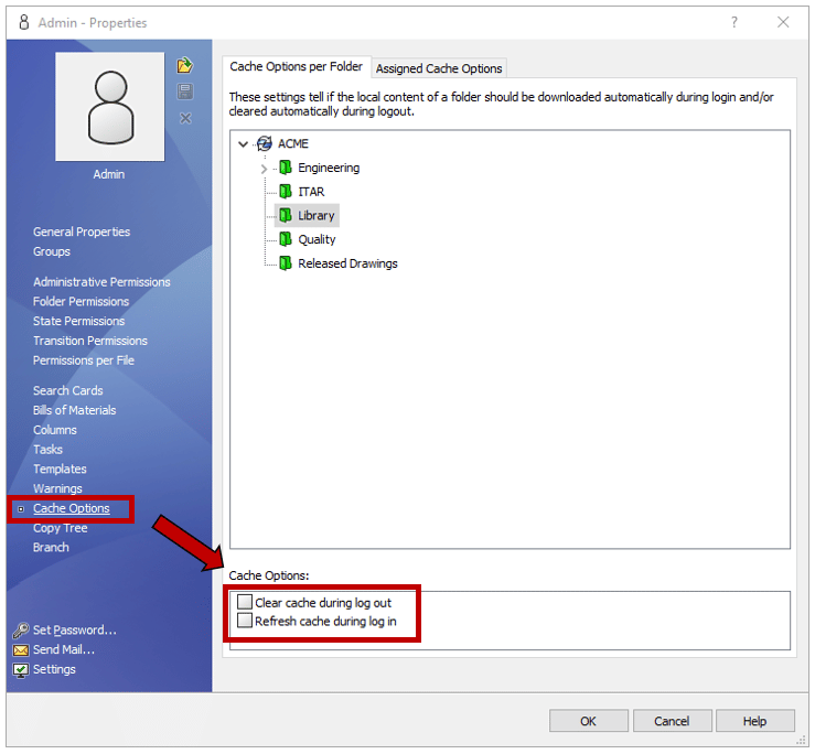 SOLIDWORKS PDM Administration Properties screenshot