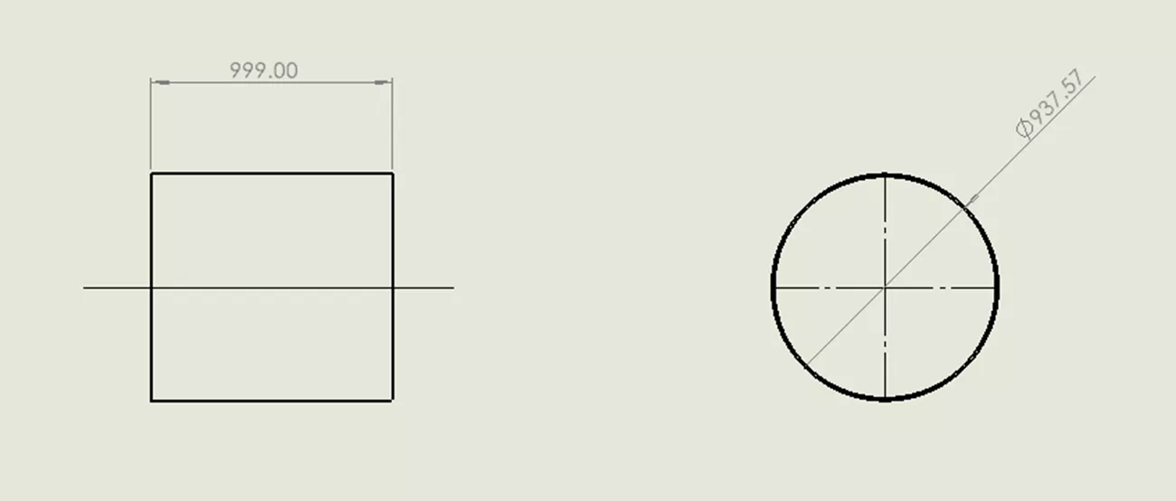 SOLIDWORKS drawing centerlines with dashed line style display