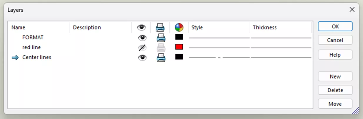 SOLIDWORKS layer option and management interface