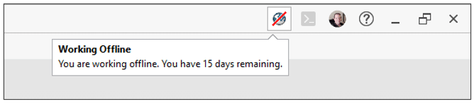 3DEXPERIENCE SOLIDWORKS オフラインステータスインジケーター