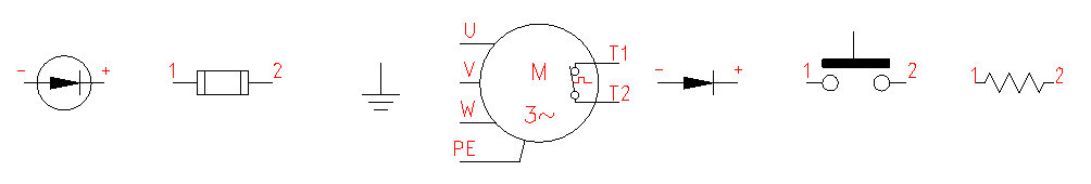 DraftSight中2D电气原理图绘制的屏幕截图